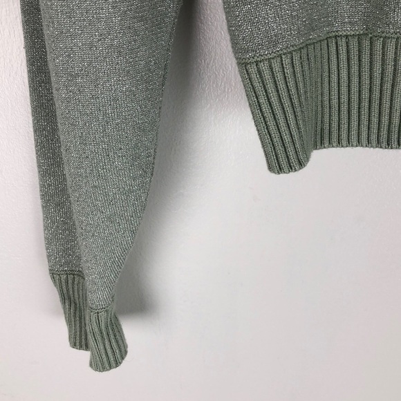 *CLOSET CLOSING* Free People Starry Night Metallic Pullover Sweater Frosted Fern - Picture 7 of 13